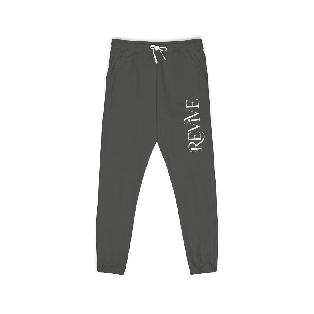 Garment-Dyed Fleece Sweatpants with Unique Print