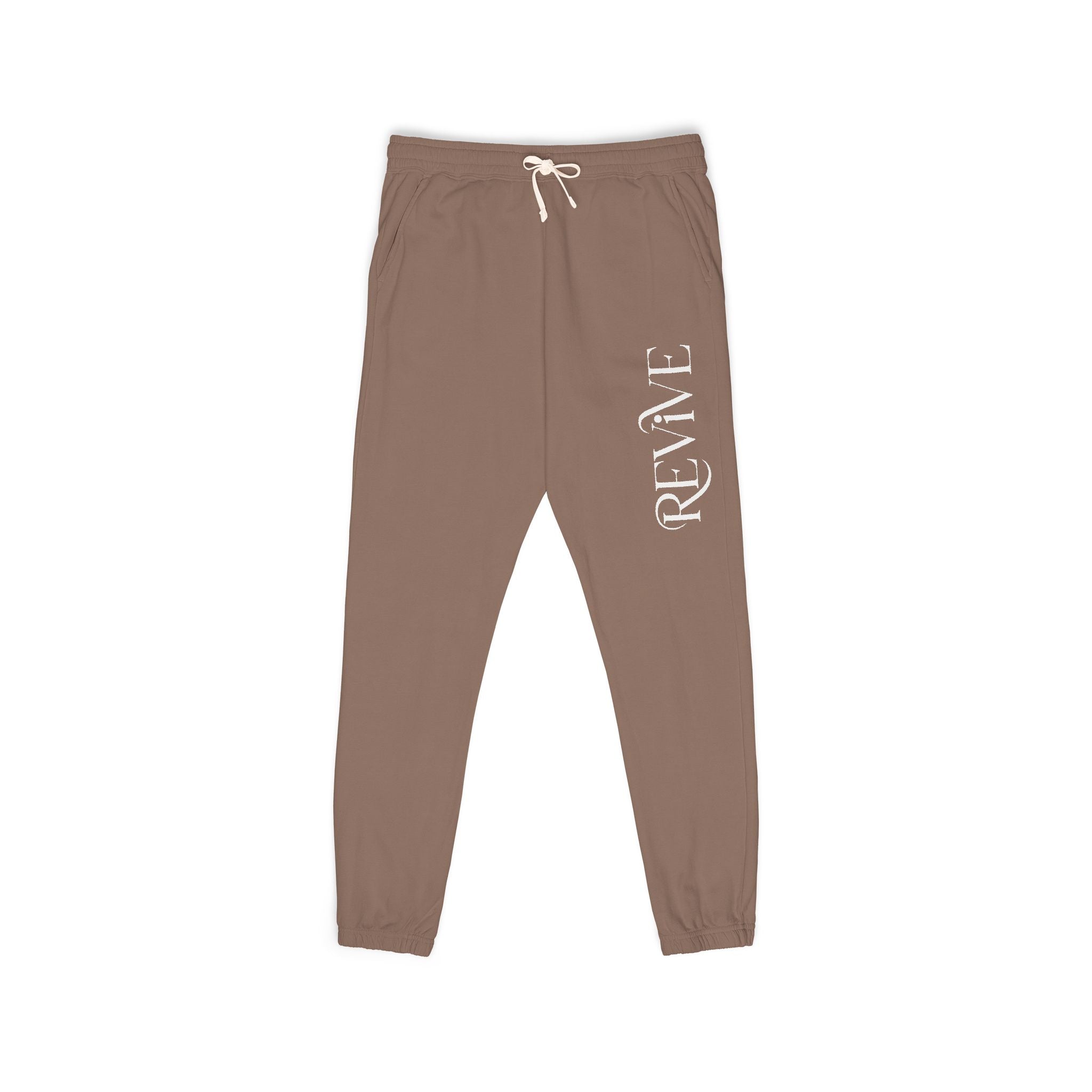 Garment-Dyed Fleece Sweatpants with Unique Print