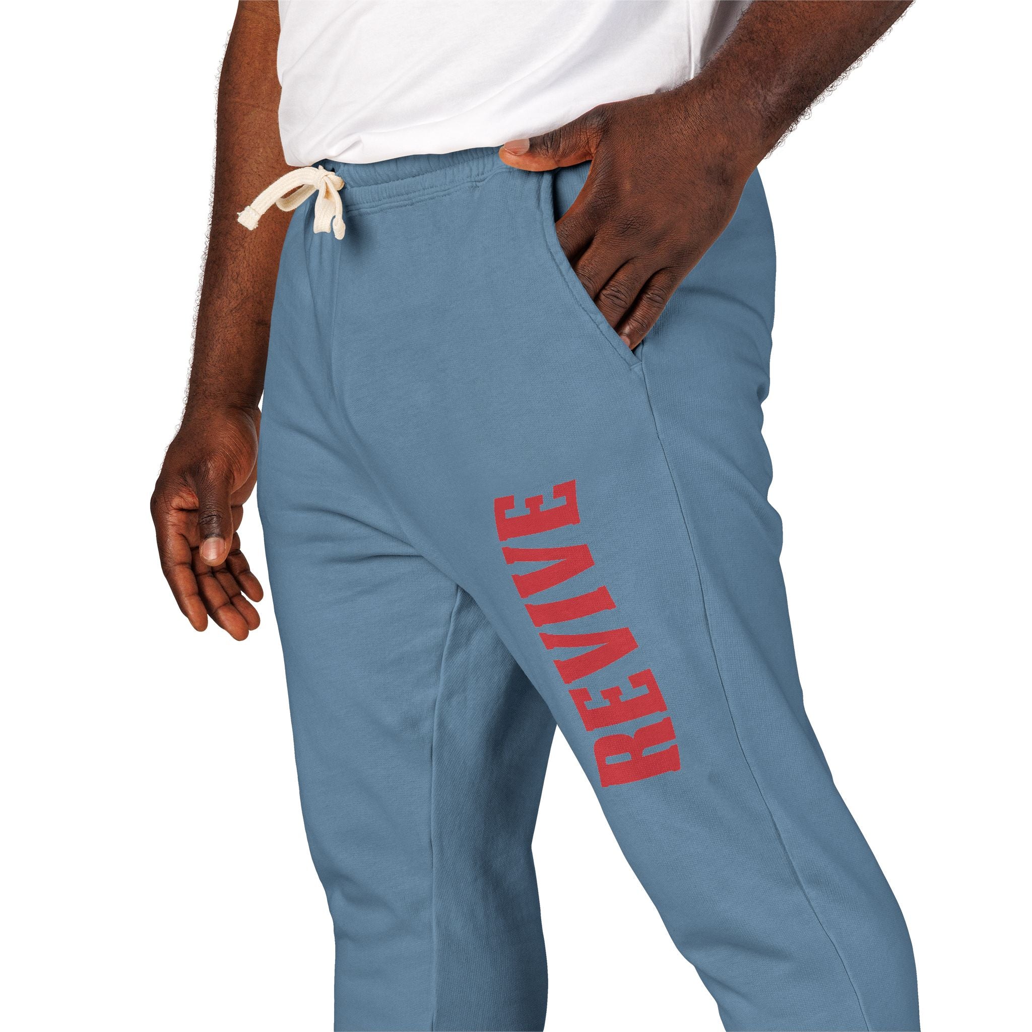 Cozy Fleece Sweatpants with Red Print